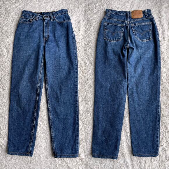 Vintage Levi's 512 mom jeans high rise waist wedgie fit slim tapered leg USA 26 - Picture 11 of 17